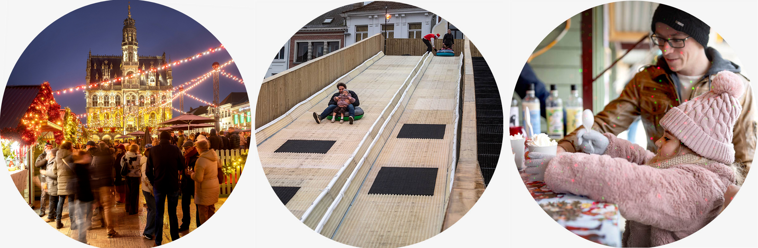 Winterdorp met kerstmarkt