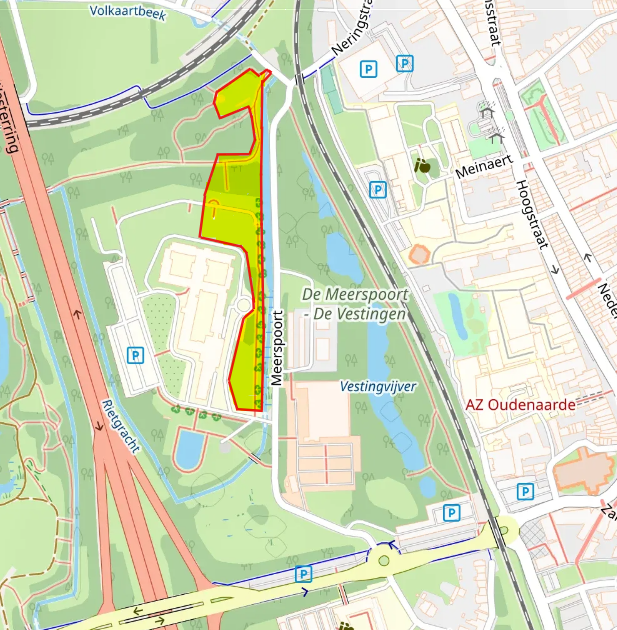 De locatie van belevingspark Meerspoort