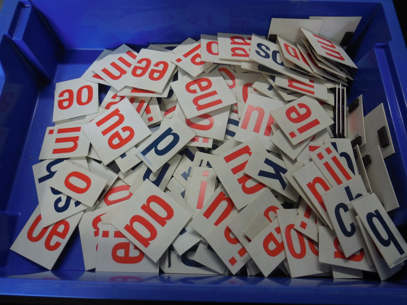 Magnetische letterplaatjes