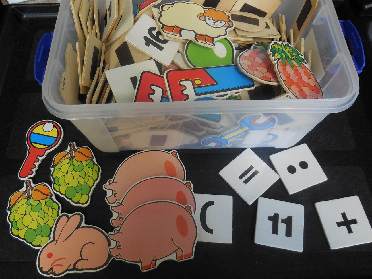 Magnetisch bord met herkenningsplaatjes
