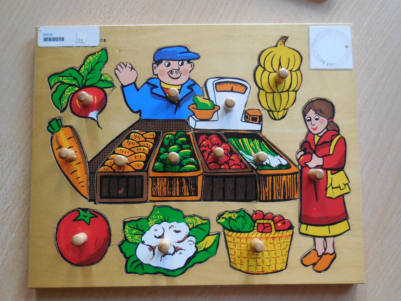 Knoppuzzel “Groentenverkoper”