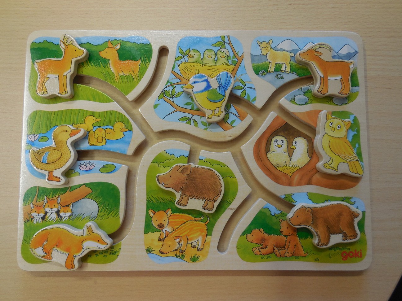 Schuifpuzzel mama en jong