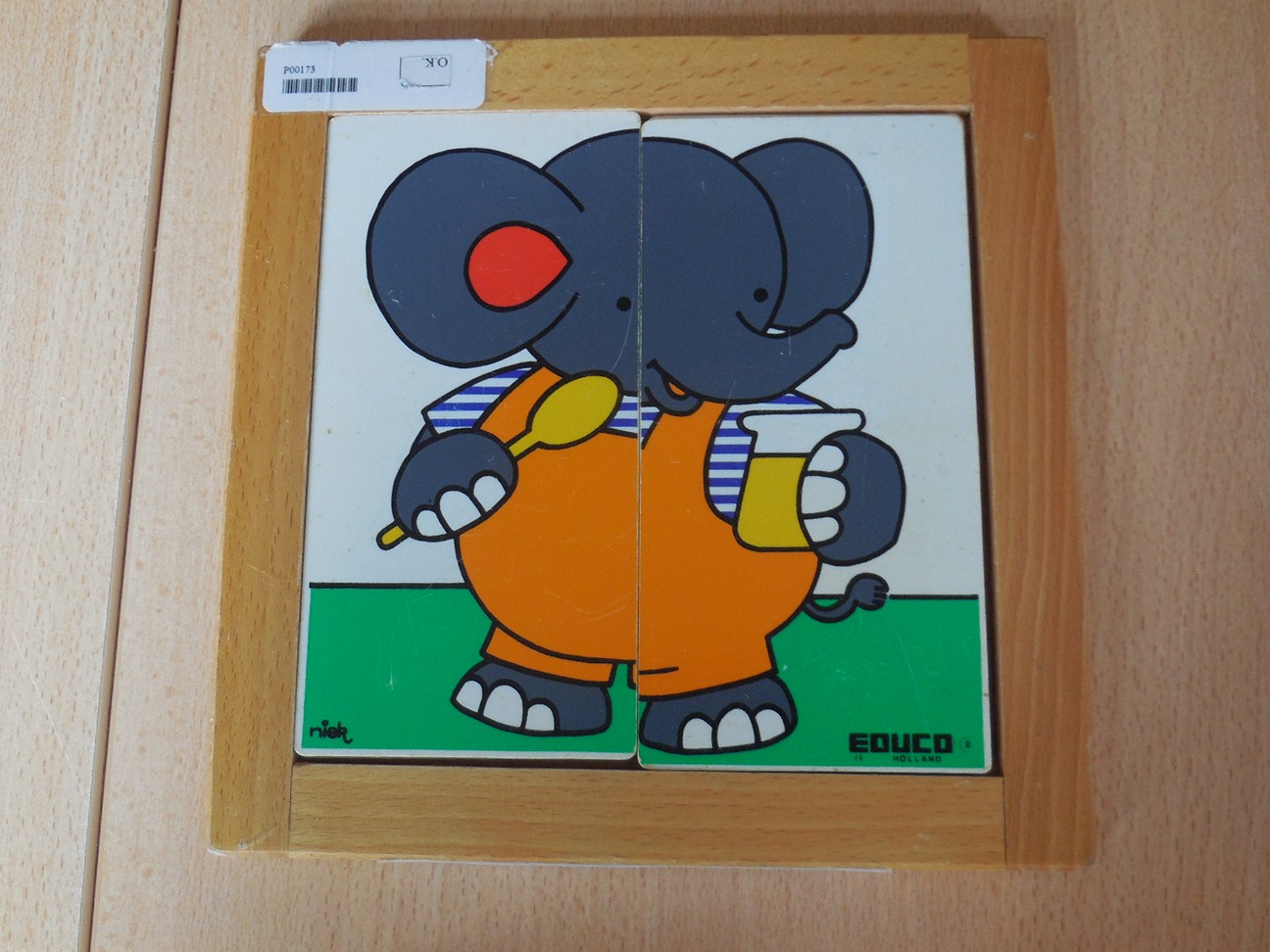 Peuterpuzzelserie in kast