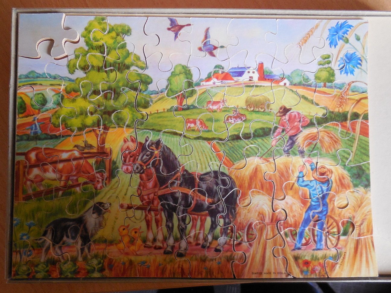 Puzzel jig saw: Boerderij