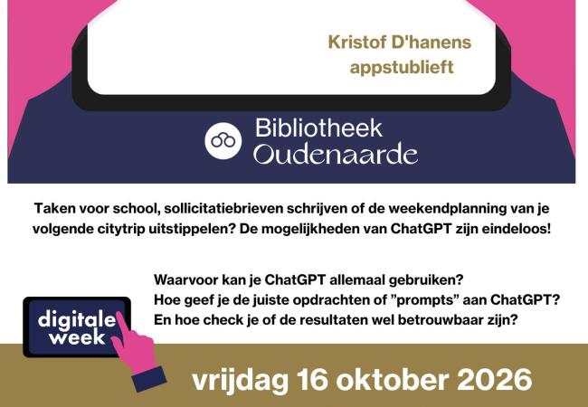 Haal meer uit Chat GPT © bibliotheek Het vLEESHUIS