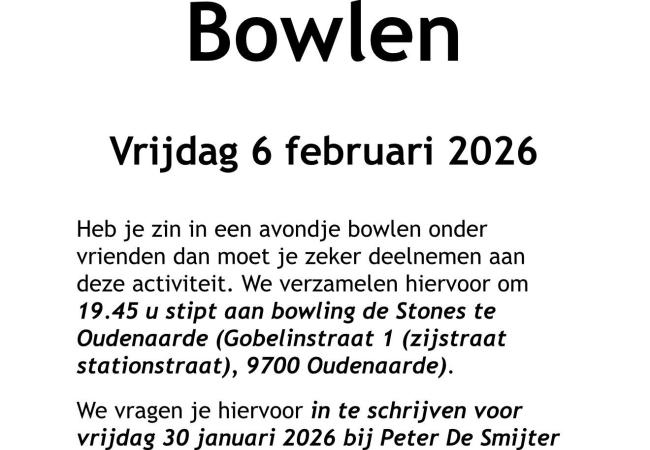 Bowlen met Raak Huise © Raak Huise