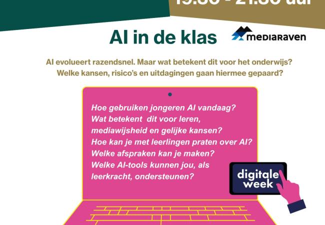 Vorming voor leerkrachten: AI in de klas © Bibliotheek Het vLEESHUIS