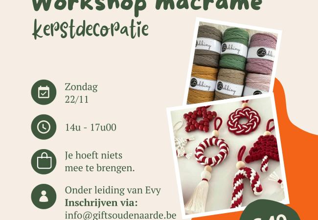 Workshop macrame, kerstdecoratie © Evy Van Wayenberge