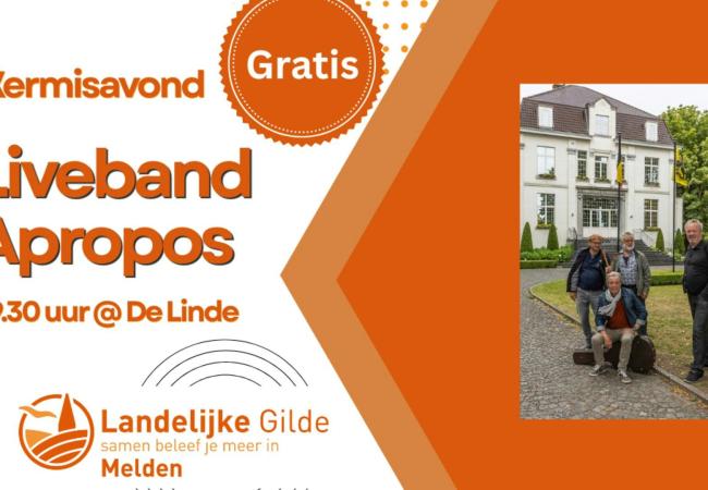 Kermisavond - live muziek met Apropos © Melden