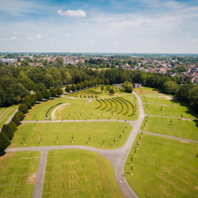 Begraafplaats luchtfoto