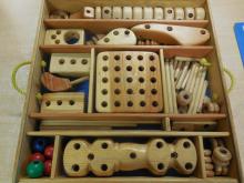 Groot houten constructiespel