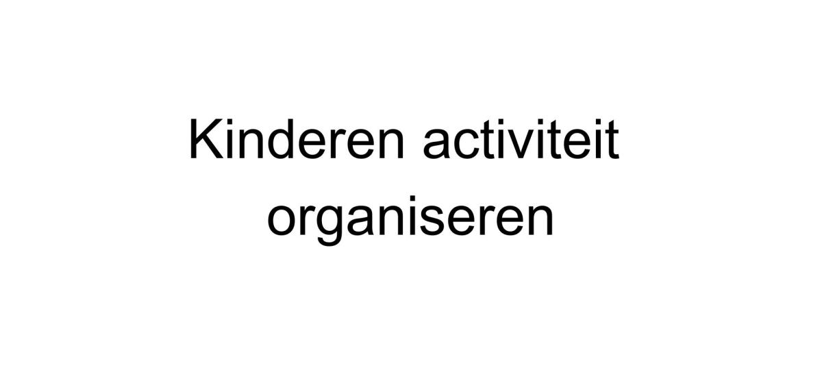 Activiteit voor kinderen